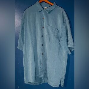 Tommy Bahama 100% Silk Button Front Shirt. Size XXL